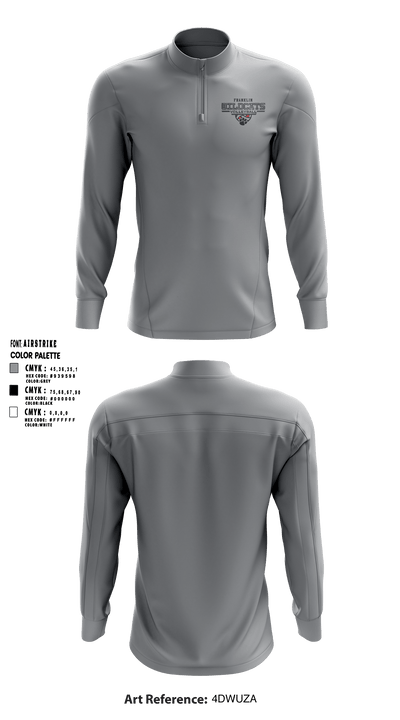 Franklin Senior High School Volleyball 23457023 Quarter Zip Jacket - 4