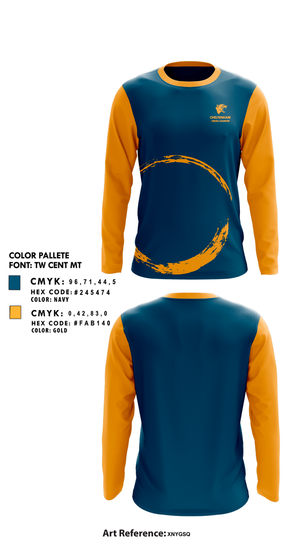 Long Sleeve Performance Shirt, Cheltenham High School Cross Country, Cross Country, Teamtime, Team time, sublimation, custom sports apparel, team uniforms, spirit wear, spiritwear, sports uniforms, custom shirts, team store, custom team store, fundraiser sports, apparel fundraiser