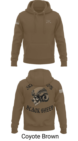Hoodie, 3rd PLT Black Sheep, Army, Teamtime, Team time, sublimation, custom sports apparel, team uniforms, spirit wear, spiritwear, sports uniforms, custom shirts, team store, custom team store, fundraiser sports, apparel fundraiser
