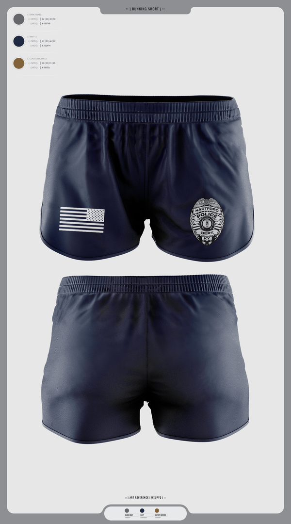 Womens Shorts, Hartford Police Department, Police, Teamtime, Team time, sublimation, custom sports apparel, team uniforms, spirit wear, spiritwear, sports uniforms, custom shirts, team store, custom team store, fundraiser sports, apparel fundraiser