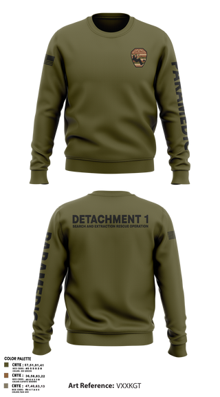 Crew Neck Sweatshirt, Detachment 1, Air Force, Teamtime, Team time, sublimation, custom sports apparel, team uniforms, spirit wear, spiritwear, sports uniforms, custom shirts, team store, custom team store, fundraiser sports, apparel fundraiser