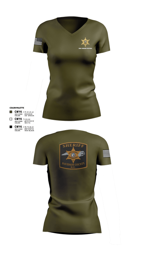 Womens Short Sleeve Vneck Shirt, DCSO 2nd Squad, Police, Teamtime, Team time, sublimation, custom sports apparel, team uniforms, spirit wear, spiritwear, sports uniforms, custom shirts, team store, custom team store, fundraiser sports, apparel fundraiser