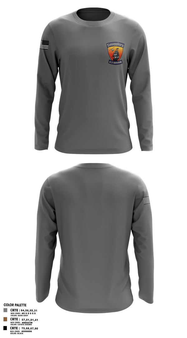 Long Sleeve Performance Shirt, A/2135th GSAB “SMUGGLERS”, Army, Teamtime, Team time, sublimation, custom sports apparel, team uniforms, spirit wear, spiritwear, sports uniforms, custom shirts, team store, custom team store, fundraiser sports, apparel fundraiser