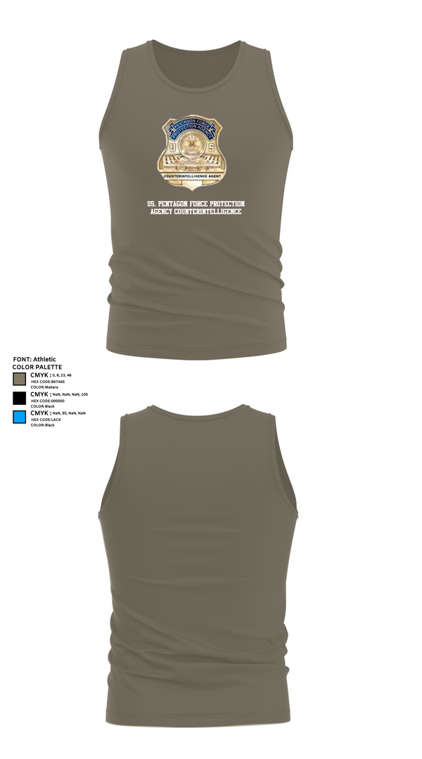 Tank Top, US. Pentagon Force Protection Agency CounterintelligenceMARDET Fort Leonard Wood (FLW) DoD Interservice Non-Lethal Individual Weapons Instructor's Course Fort Leonard Wood Basic Military Police School House, Police, Teamtime, Team time, sublimation, custom sports apparel, team uniforms, spirit wear, spiritwear, sports uniforms, custom shirts, team store, custom team store, fundraiser sports, apparel fundraiser