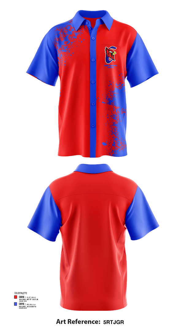 Short Sleeve Bowling Jersey, Cheney Cardinals Bowling, Bowling, Teamtime, Team time, sublimation, custom sports apparel, team uniforms, spirit wear, spiritwear, sports uniforms, custom shirts, team store, custom team store, fundraiser sports, apparel fundraiser