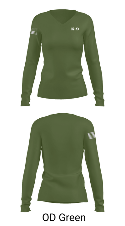 K-9 1475818 Women's Long Sleeve V-neck Shirt - 54