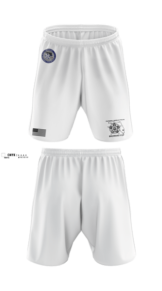 Athletic Shorts With Pockets, Broward Fraternal Order of Police, Police, Teamtime, Team time, sublimation, custom sports apparel, team uniforms, spirit wear, spiritwear, sports uniforms, custom shirts, team store, custom team store, fundraiser sports, apparel fundraiser