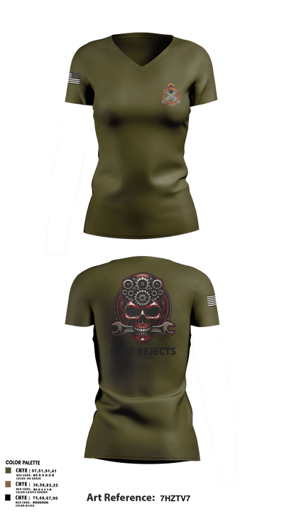 531st Hospital Center 19042289 Women's Short Sleeve V-neck Shirt - 4