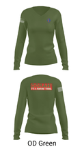 1st Marine Regiment 32808075 Women's Long Sleeve V-neck Shirt - 43
