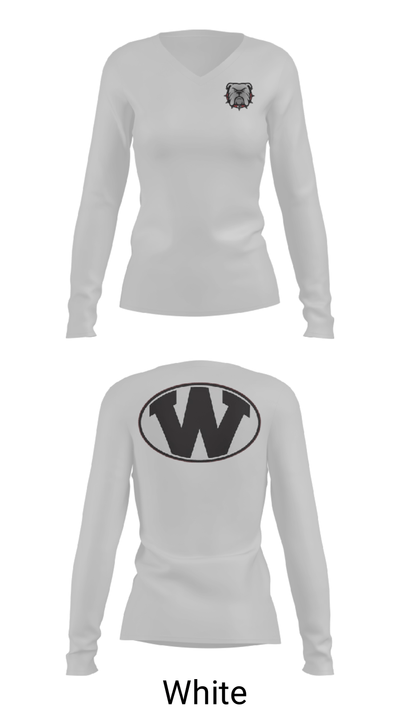 Wheeler County Middle School Softball 81804266 Women's Long Sleeve V-neck Shirt - 6