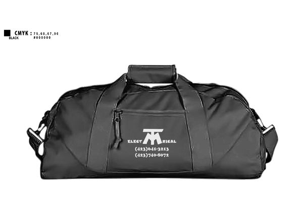 Duffle Bag, MT ELECTRICAL SERVICES, , Teamtime, Team time, sublimation, custom sports apparel, team uniforms, spirit wear, spiritwear, sports uniforms, custom shirts, team store, custom team store, fundraiser sports, apparel fundraiser