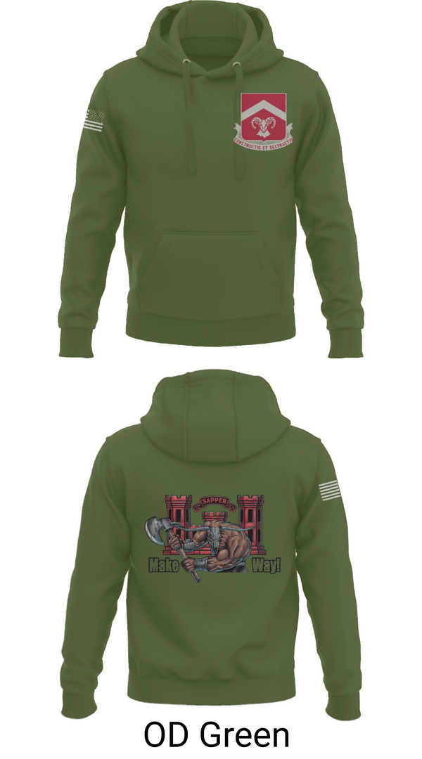 Hoodie, 937th CEC-A, 40th BEB, Army, Teamtime, Team time, sublimation, custom sports apparel, team uniforms, spirit wear, spiritwear, sports uniforms, custom shirts, team store, custom team store, fundraiser sports, apparel fundraiser