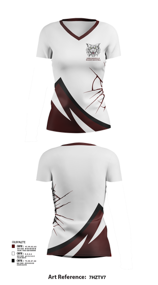 Womens Short Sleeve Vneck Shirt, Logan-Rogersville Wildcats, Spirit Store, Teamtime, Team time, sublimation, custom sports apparel, team uniforms, spirit wear, spiritwear, sports uniforms, custom shirts, team store, custom team store, fundraiser sports, apparel fundraiser