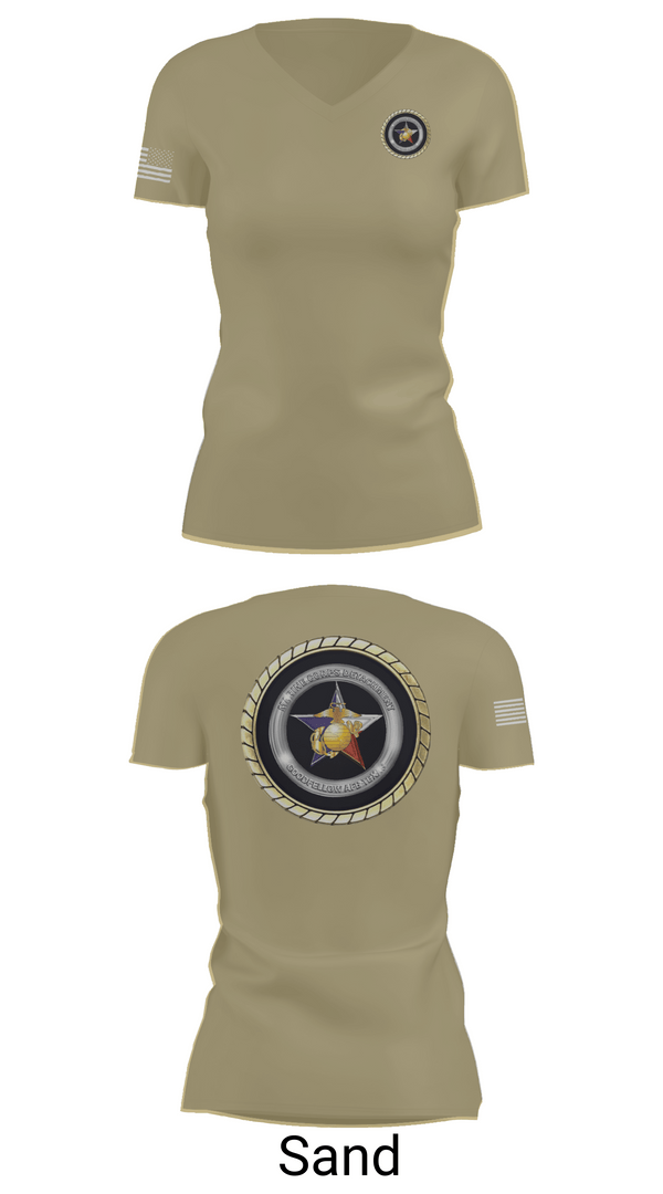 Womens Short Sleeve Vneck Shirt, Goodfellow AFB, Marines, Teamtime, Team time, sublimation, custom sports apparel, team uniforms, spirit wear, spiritwear, sports uniforms, custom shirts, team store, custom team store, fundraiser sports, apparel fundraiser