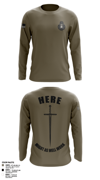 Long Sleeve Performance Shirt, CHBOLC 24-002, Army, Teamtime, Team time, sublimation, custom sports apparel, team uniforms, spirit wear, spiritwear, sports uniforms, custom shirts, team store, custom team store, fundraiser sports, apparel fundraiser
