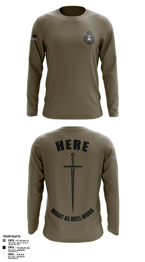 Long Sleeve Performance Shirt, CHBOLC 24-002, Army, Teamtime, Team time, sublimation, custom sports apparel, team uniforms, spirit wear, spiritwear, sports uniforms, custom shirts, team store, custom team store, fundraiser sports, apparel fundraiser