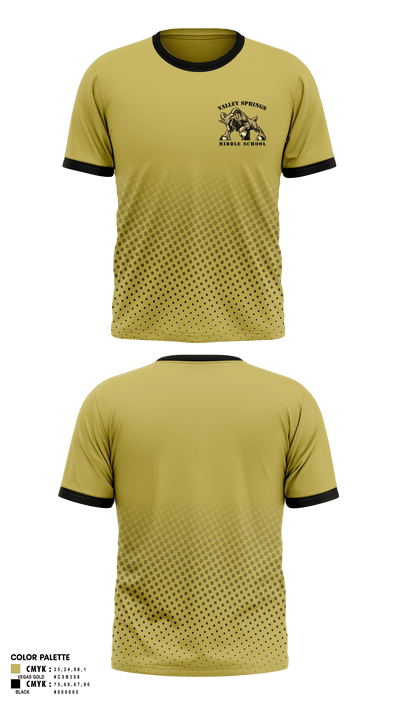 Valley Springs Middle SchoolShort Sleeve Performance Shirt - 1