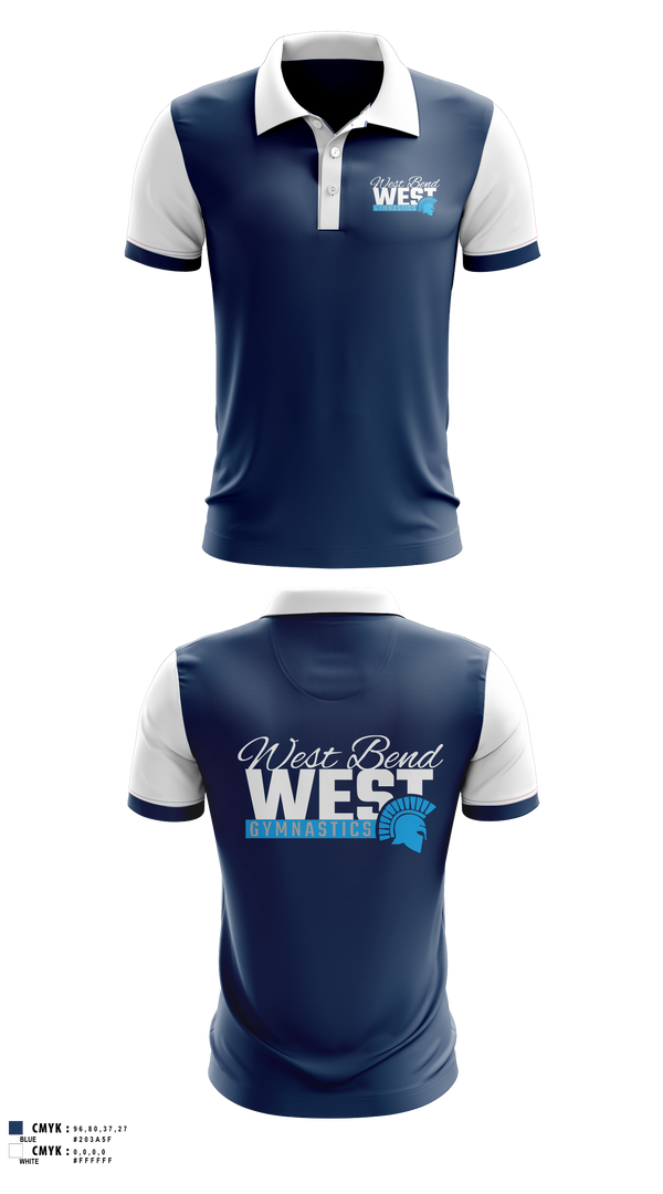 Short Sleeve Performance Polo, West Bend West Gymnastics, Spirit Store, Teamtime, Team time, sublimation, custom sports apparel, team uniforms, spirit wear, spiritwear, sports uniforms, custom shirts, team store, custom team store, fundraiser sports, apparel fundraiser