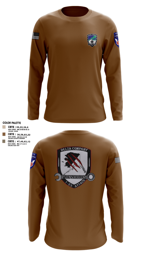 Long Sleeve Performance Shirt, A Co. 1-25 ABD Co. 1-25 AB, Army, Teamtime, Team time, sublimation, custom sports apparel, team uniforms, spirit wear, spiritwear, sports uniforms, custom shirts, team store, custom team store, fundraiser sports, apparel fundraiser