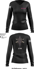 ODB 170, Alpha Company, 3rd BN, 1SFG (A) Women's Long Sleeve V-neck Shirt - 29