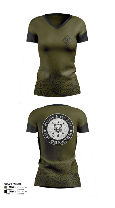 Whiskey Alpha Zulu 3904954 Women's Short Sleeve V-neck Shirt - 1