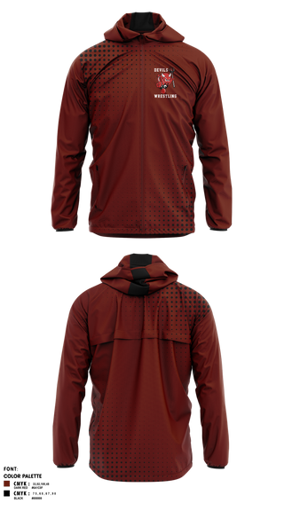 Windbreaker, Devils, Wrestling, Teamtime, Team time, sublimation, custom sports apparel, team uniforms, spirit wear, spiritwear, sports uniforms, custom shirts, team store, custom team store, fundraiser sports, apparel fundraiser
