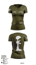 1st Armored Division - 3rd Brigade Combat Team - 2-5 Infantry Action Company 97759468 Women's Short Sleeve V-neck Shirt - 1