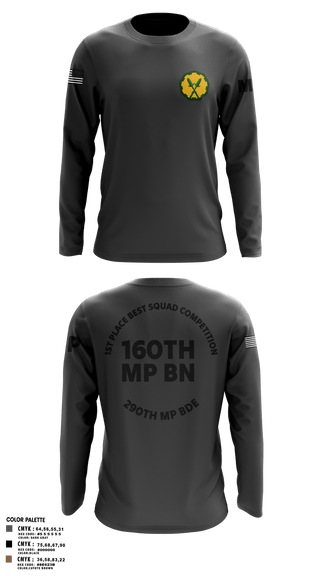 Long Sleeve Performance Shirt, 160th mp bn, Army, Teamtime, Team time, sublimation, custom sports apparel, team uniforms, spirit wear, spiritwear, sports uniforms, custom shirts, team store, custom team store, fundraiser sports, apparel fundraiser