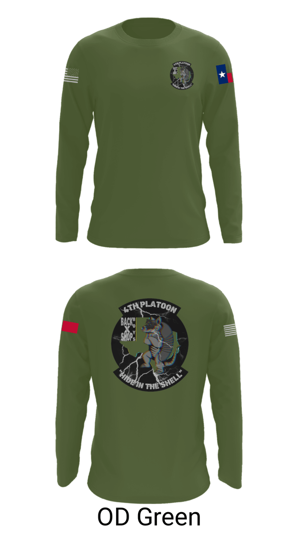 Long Sleeve Performance Shirt, 90th ASB B co 4Th Platoon, Army, Teamtime, Team time, sublimation, custom sports apparel, team uniforms, spirit wear, spiritwear, sports uniforms, custom shirts, team store, custom team store, fundraiser sports, apparel fundraiser