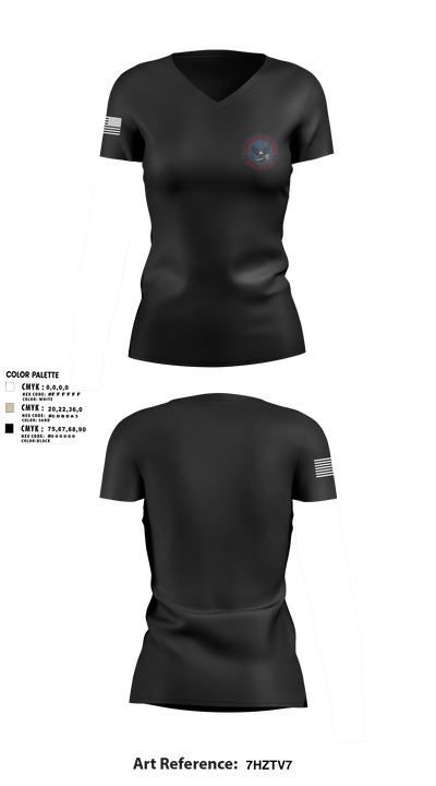 North Idaho Firearms Training 9381309 Women's Short Sleeve V-neck Shirt - 3