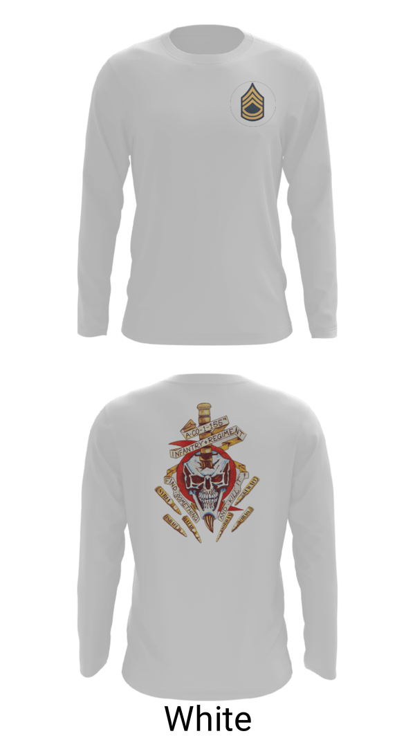 Long Sleeve Performance Shirt, A Co 1/155 INF, Army, Teamtime, Team time, sublimation, custom sports apparel, team uniforms, spirit wear, spiritwear, sports uniforms, custom shirts, team store, custom team store, fundraiser sports, apparel fundraiser