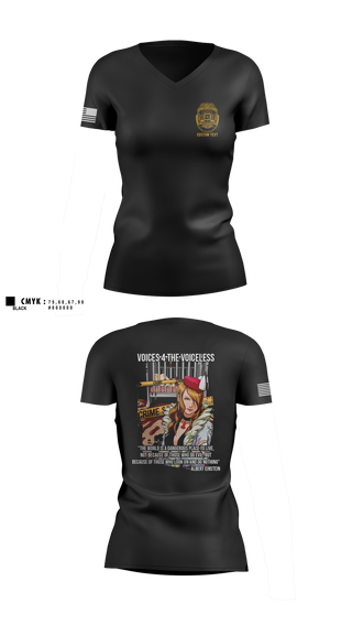 Womens Short Sleeve Vneck Shirt, MARDET Fort Leonard Wood Basic Military Police School House (FLW) INIWIC, Police, Teamtime, Team time, sublimation, custom sports apparel, team uniforms, spirit wear, spiritwear, sports uniforms, custom shirts, team store, custom team store, fundraiser sports, apparel fundraiser