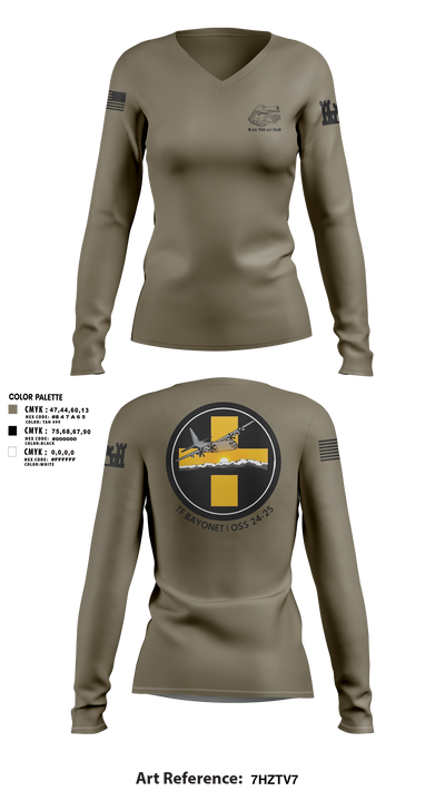 B Co 766 EN BeB 1st Platoon Armored Turtles Women's Long Sleeve V-neck Shirt - 10