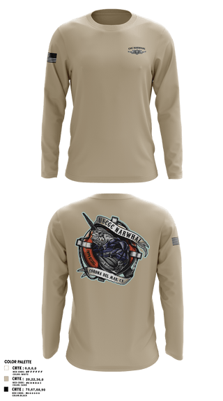 Long Sleeve Performance Shirt, CHC NARWHAL, Coast Guard, Teamtime, Team time, sublimation, custom sports apparel, team uniforms, spirit wear, spiritwear, sports uniforms, custom shirts, team store, custom team store, fundraiser sports, apparel fundraiser