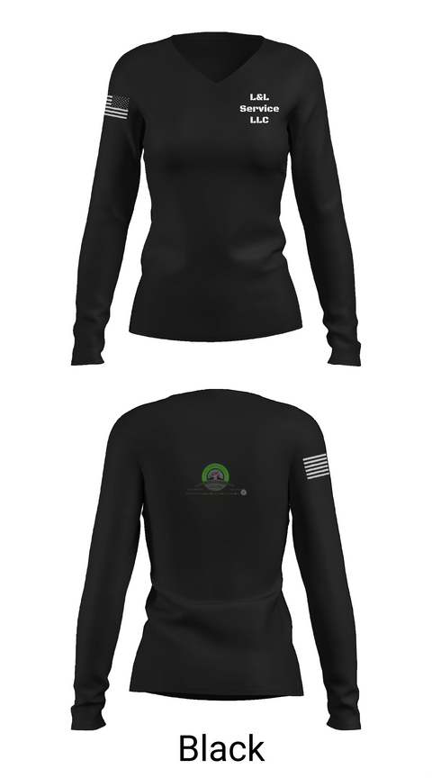 Womens Long Sleeve Vneck Shirt 1, L&L Service LLC, , Teamtime, Team time, sublimation, custom sports apparel, team uniforms, spirit wear, spiritwear, sports uniforms, custom shirts, team store, custom team store, fundraiser sports, apparel fundraiser
