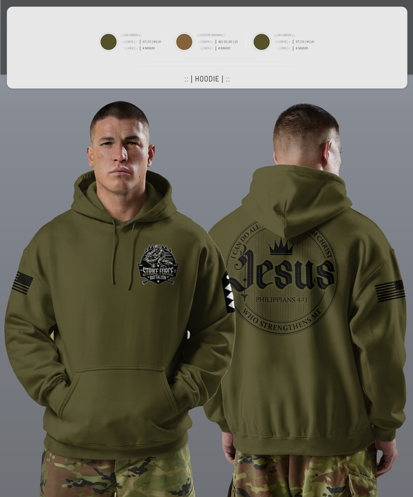 Hoodie, Strike force Battalion, Army, Teamtime, Team time, sublimation, custom sports apparel, team uniforms, spirit wear, spiritwear, sports uniforms, custom shirts, team store, custom team store, fundraiser sports, apparel fundraiser