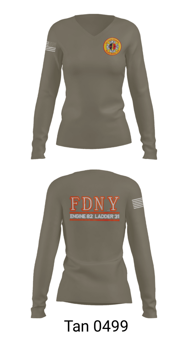 Women's Long Sleeve Vneck Shirt, LA CASA GRANDE E82 and L31, Fire Department, Teamtime, Team time, sublimation, custom sports apparel, team uniforms, spirit wear, spiritwear, sports uniforms, custom shirts, team store, custom team store, fundraiser sports, apparel fundraiser