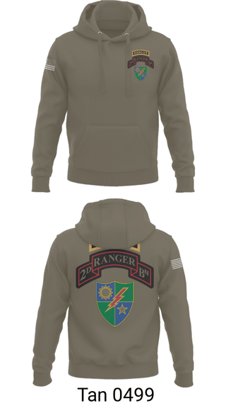 Hoodie, 2nd Battalion 75th Ranger Regiment, , Teamtime, Team time, sublimation, custom sports apparel, team uniforms, spirit wear, spiritwear, sports uniforms, custom shirts, team store, custom team store, fundraiser sports, apparel fundraiser