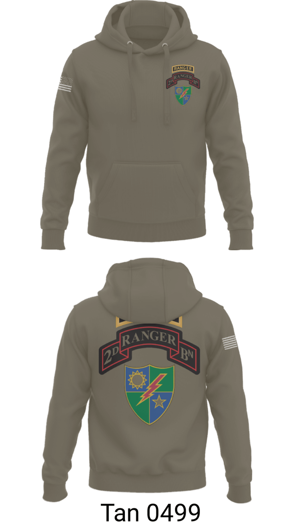 Hoodie, 2nd Battalion 75th Ranger Regiment, , Teamtime, Team time, sublimation, custom sports apparel, team uniforms, spirit wear, spiritwear, sports uniforms, custom shirts, team store, custom team store, fundraiser sports, apparel fundraiser