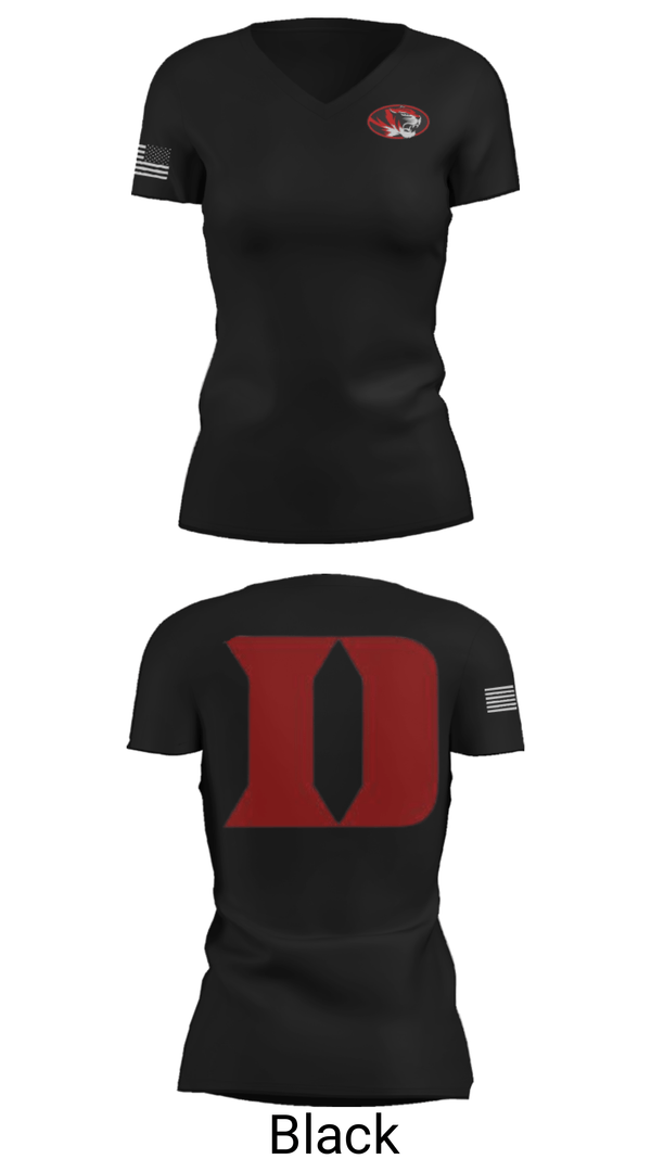 Womens Short Sleeve Vneck Shirt, Duke High School Golf, Golf, Teamtime, Team time, sublimation, custom sports apparel, team uniforms, spirit wear, spiritwear, sports uniforms, custom shirts, team store, custom team store, fundraiser sports, apparel fundraiser