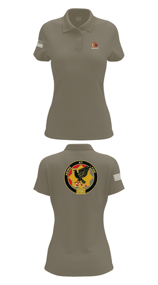 Womens Short Sleeve Performance Polo, D FST 8-1 CAV, Army, Teamtime, Team time, sublimation, custom sports apparel, team uniforms, spirit wear, spiritwear, sports uniforms, custom shirts, team store, custom team store, fundraiser sports, apparel fundraiser