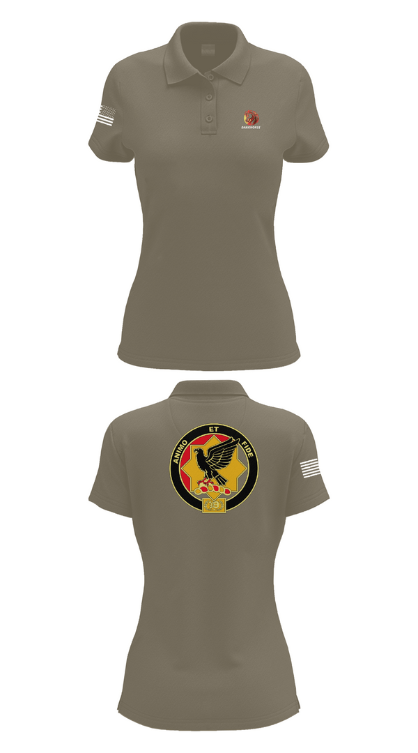 Womens Short Sleeve Performance Polo, D FST 8-1 CAV, Army, Teamtime, Team time, sublimation, custom sports apparel, team uniforms, spirit wear, spiritwear, sports uniforms, custom shirts, team store, custom team store, fundraiser sports, apparel fundraiser