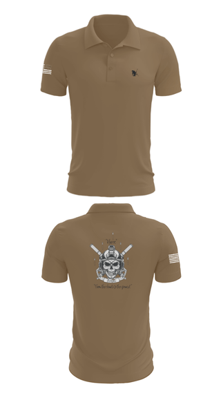 Short Sleeve Performance Polo, C co 1-185 Th, Army, Teamtime, Team time, sublimation, custom sports apparel, team uniforms, spirit wear, spiritwear, sports uniforms, custom shirts, team store, custom team store, fundraiser sports, apparel fundraiser