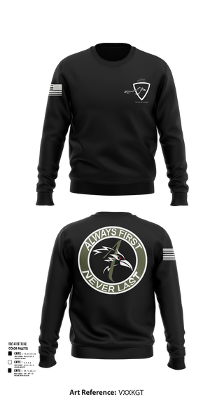 Crew Neck Sweatshirt, 1055th Trans 1st Plt, National Guard, Teamtime, Team time, sublimation, custom sports apparel, team uniforms, spirit wear, spiritwear, sports uniforms, custom shirts, team store, custom team store, fundraiser sports, apparel fundraiser