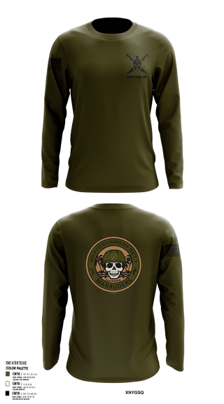 Long Sleeve Performance Shirt, Bravo Company Det 1 Recruiting and Retention Battalion, National Guard, Teamtime, Team time, sublimation, custom sports apparel, team uniforms, spirit wear, spiritwear, sports uniforms, custom shirts, team store, custom team store, fundraiser sports, apparel fundraiser