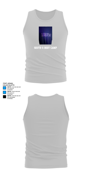 Tank Top, South’s Boot Camp, , Teamtime, Team time, sublimation, custom sports apparel, team uniforms, spirit wear, spiritwear, sports uniforms, custom shirts, team store, custom team store, fundraiser sports, apparel fundraiser