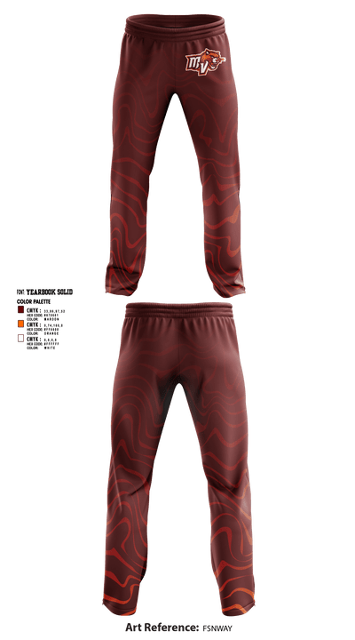 Mountain View High School Basketball 3384029 Sweatpants - 1