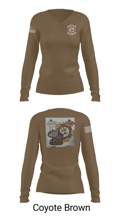 VMFA-323 24785864 Women's Long Sleeve V-neck Shirt - 10