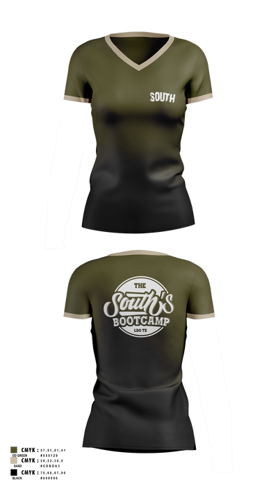South’s Boot Camp 36041571 Women's Short Sleeve V-neck Shirt - 1