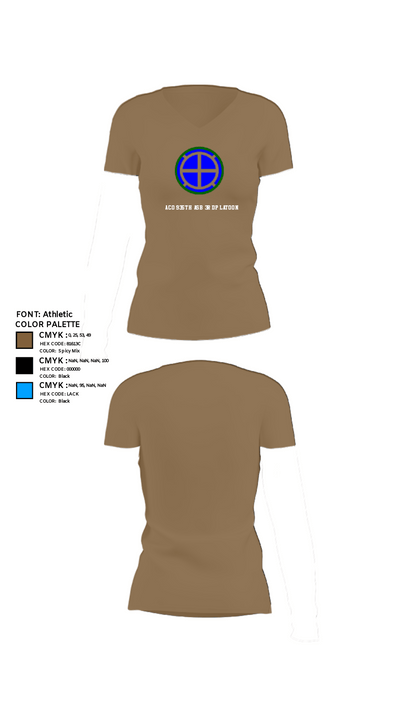 A co 935th ASB 3rd Platoon 87563624 Women's Short Sleeve V-neck Shirt - 4
